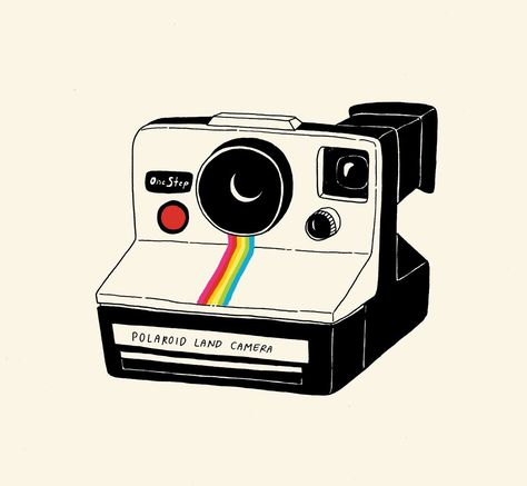 Polaroid Drawing Ideas, Old Polaroid Camera, Old Cameras Aesthetic, Polaroid Drawing, Old Polaroid, Japan Winter, Camera Drawing, Polaroid Photography, Instagram Username Ideas