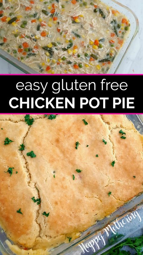 Gluten Free Chicken Pot Pie, Gluten Free Casserole, Pot Pie Casserole, Chicken Pot Pie Casserole, Gluten Free Main Dishes, Gluten Free Recipes For Dinner, Chicken Pot Pie Recipes, Gluten Free Dairy Free Recipes, Healthy Dinner Recipes Chicken