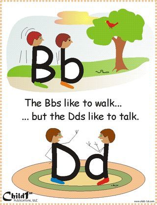 A cute way to differentiate between "b" and "d." Taal Posters, Uppfostra Barn, B And D, Trendy Fonts, Kindergarten Literacy, Kindergarten Reading, Early Literacy, School Reading, Handwritten Fonts