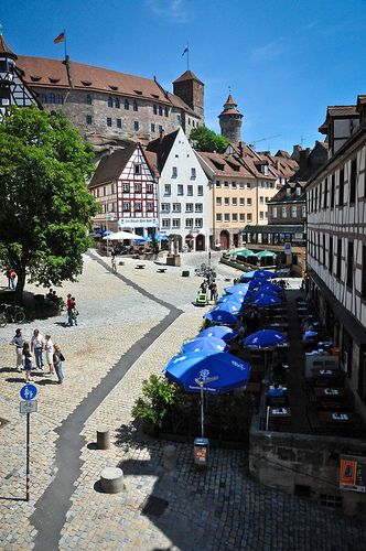 Albrecht Dürer Square and Nuremberg Castle Nuremberg Germany Nuremberg Castle, European River Cruises, Nuremberg Germany, Germany Castles, Beautiful Town, Albrecht Dürer, Travel Around Europe, Bavaria Germany, Germany Travel