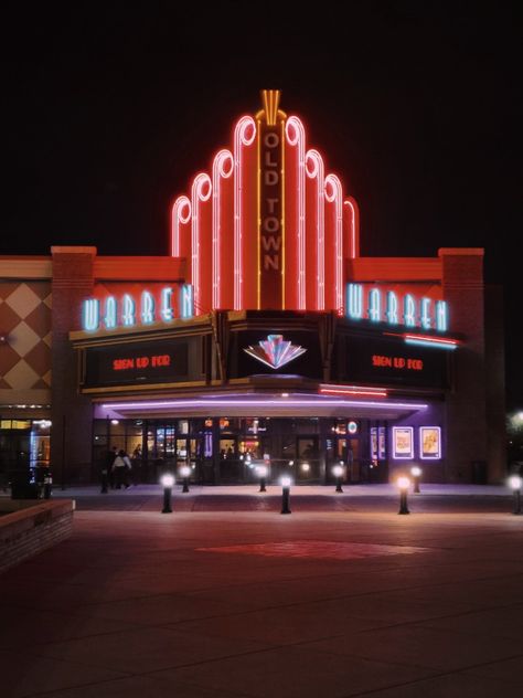 1920s Movie Theater, Movie Theatre Exterior, Movie Theater Exterior Design, 1980s Movie Theater, 2000s Movie Theater, Cinema Exterior Design, 70s Movie Theater, Small Town Movie Theater, 90s Movie Theater