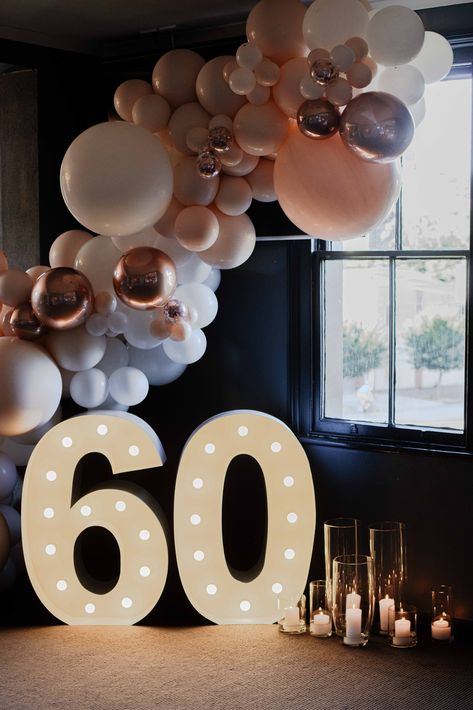 Birthday Party Decorations 60th, 60th Birthday Room Decorations, 60th Decorations Birthday, Party Themes For 60th Birthday, Planning A 60th Birthday Party, 60th Birthday Aesthetic, 60th Birthday Ideas Woman, 60th Birthday Ideas For Mum, Simple 60th Birthday Decorations