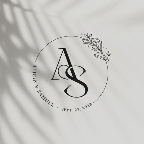 Elegant Modern Wedding Monogram, Premade Wedding Logo Design, Wedding Invitation, Couple Logo, Monogram, Wedding Design, Save The Date Logo Couple Monogram Design, Wedding Initials Logo, Couple Logo, Couples Monogram, Elegant Modern Wedding, Initials Logo Design, S Logo Design, Wedding Logo Monogram, Wedding Logo Design