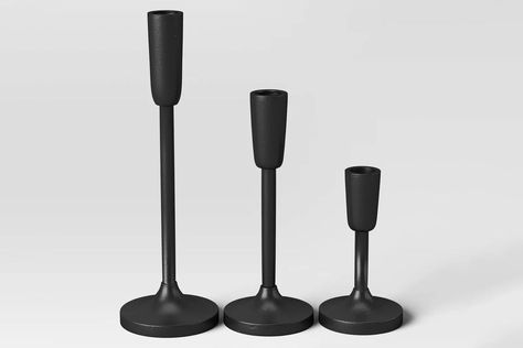 12 Target Decor Finds Used to Style the Cozy Bedroom in Our 2024 REAL SIMPLE Home Black Candle Sticks, Black Candlesticks, Target Decor, Black Taper Candles, Led Taper Candles, Room Revamp, Black Candle Holders, Neutrogena Makeup, Spring Centerpiece