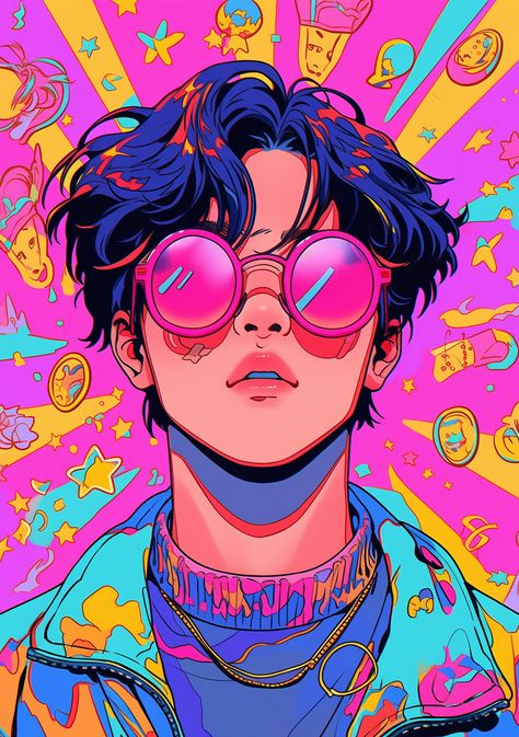 Pfp Insta Aesthetic, Hyperpop Art Style, Insane Character Design, Colorful Drawing Ideas, Images Pop Art, Wallpaper Flower, Japanese Pop Art, Pop Art Drawing, Photographie Portrait Inspiration