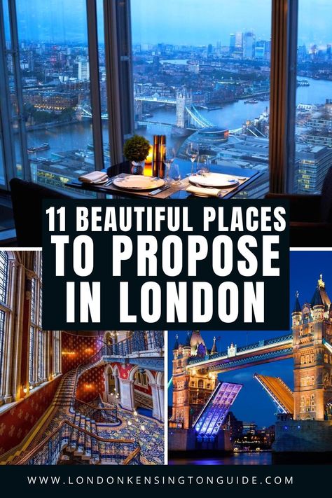 Are you thinking of popping the question in London?  A Londoner's guide to the most romantic and beautiful places to propose in London. From quiet hidden gems to stunning and private balconies with views of London.  Amazing places to propose in London; Discover the top reasons why you should propose in #London | Where To Propose Ideas | Where To Propose In Europe | Romantic Places In London, London Proposal Ideas, Propose Ideas, London Proposal, Romantic London, Places To Propose, Best Places To Propose, London Kensington, Greenwich Park