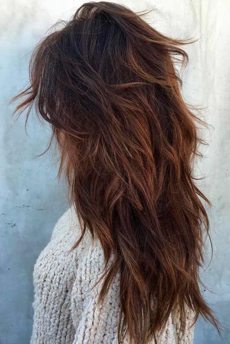 How To Choose The Right Layered Haircuts | LoveHairStyles.com Shag Cut, Haircuts For Long Hair With Layers, Long Shag Haircut, Long Shag, Layered Haircuts With Bangs, Medium Length Hair Cuts With Layers, Long Layered Haircuts, Long Hair With Bangs, Stil Inspiration