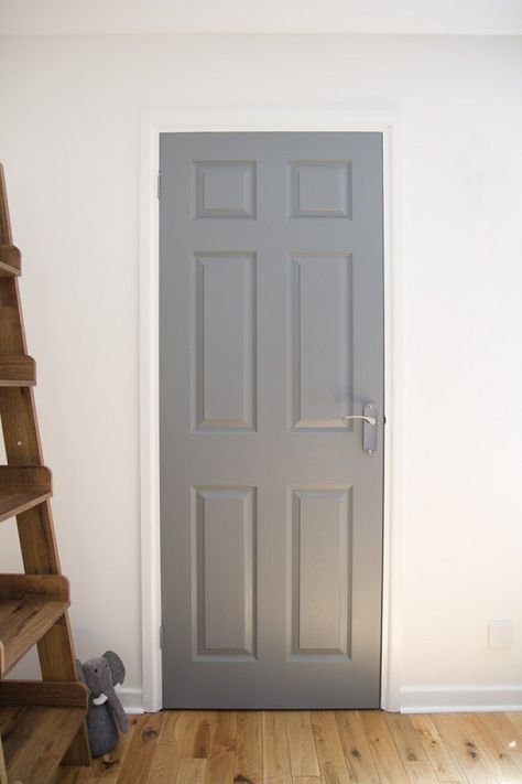 White Walls And Grey Doors, White Wall And Door Color Combination, Door And Wall Colour Combination, Indoor Door Colors, Feature Wall Paint, Asian Paints Colour Shades, Internal Doors Modern, Interior Door Color, Colour Shade Card