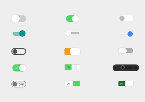 In this wonderful resource you'll find a collection of 30 different and unique professional toggle or switch buttons, created using checkbox and executed i - posted under Coding tagged with: Buttons, Checkbox, Code, CSS, CSS3, HTML, HTML5, Resource, SCSS, Snippets, Switch, Toggle, Transition, Web Design, Web Development by Fribly Editorial Ui Buttons, Ui Ux 디자인, Gui Design, Toggle Button, Design Presentation, Mobile Ui Design, Responsive Web Design, Application Design, Ui Design Inspiration