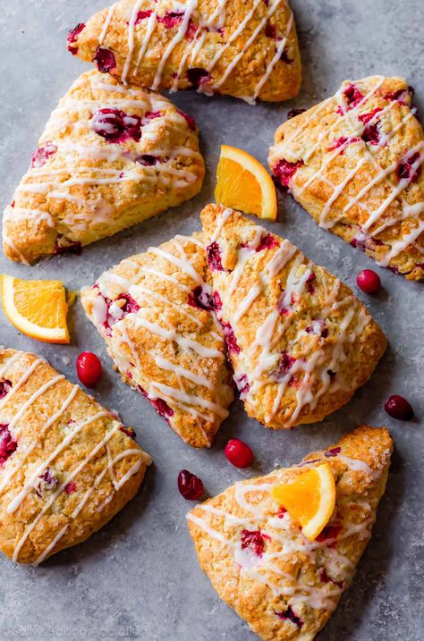 Orange Cranberry Scones, Orange Scones Recipe, Cranberry Orange Scones, Cranberry Scones, Thanksgiving Breakfast, Scones Recipe Easy, Cranberry Orange Muffins, Orange Scones, Orange Muffins