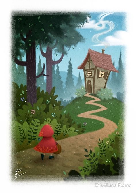 Little Red Riding Hood by Cristiano Reina November Art Challenge, Red Riding Hood Book, November Art, Red Riding Hood Art, Red Ridding Hood, 동화 삽화, Childrens Books Illustrations, Book Illustration Art, Art Et Illustration