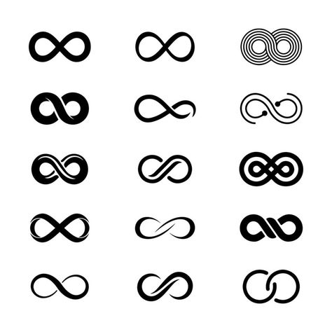 3d Infinity Symbol, 8 Infinity Symbol, Infinity Link Tattoo, Eternity Logo Design, Infinity Design Symbol, Logo Reference Ideas, Infinity Logo Symbols, Infinity Doodle, Tattoo Infinity Symbol