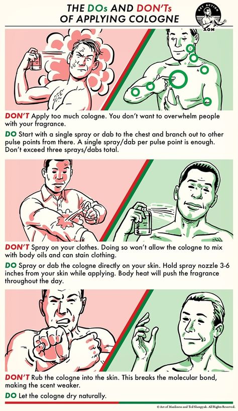 The Dos and Don’ts of Applying Cologne How To Apply Fragrance, Where To Put Cologne, Life Hacks For Men, How To Make Hands More Masculine, How To Apply Cologne Men, Mens Self Improvement, Tips For Men, Self Improvement Tips Men, Men’s Hygiene