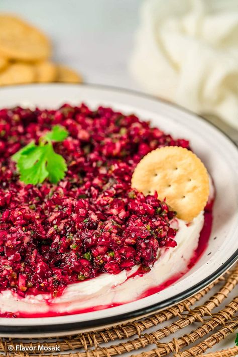 Cranberry Jalapeño Cream Cheese Dip - Flavor Mosaic Cheese Jalapeno Dip, Jalapeno Cranberry Dip, Cranberry Dip Recipes, Cranberry Jalapeno Dip, Cranberry Cream Cheese Dip, Jalapeno Cream Cheese Dip, Jalapeño Dip, Cranberry Dip, Dip With Cream Cheese