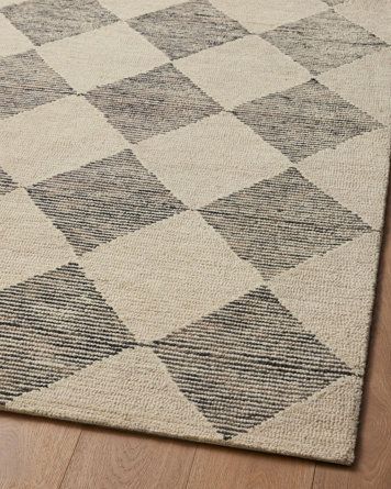 Chris Loves Julia X Loloi, Tamworth, Chris Loves Julia, Charcoal Rug, Hooked Wool, Checkered Rug, Rug Direct, Classic Rugs, Burke Decor