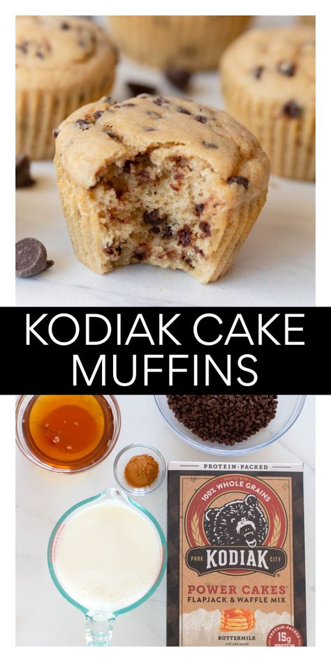 Kodiak Chocolate Chip Pancake Mix Recipes, Easy Kodiak Muffins, Kodiak Pancake Mix Recipes, Kodiak Cakes Muffins, Kodiak Muffins, Wegovy Diet, Kodiak Recipes, Waffle Mix Recipes, Pancake Mix Muffins