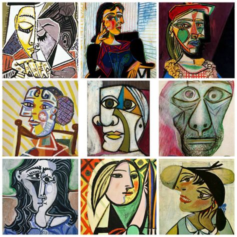 Picasso Self Portrait, Pablo Picasso Cubism, Pablo Picasso Drawings, Cubist Portraits, Picasso Cubism, Picasso Portraits, Picasso Drawing, Self Portrait Art, Pablo Picasso Art