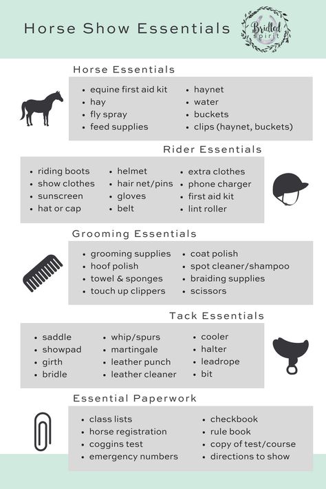 Horse Show Checklist. Use this Horse Show Essentials/Checklist when you are preparing for your next Horse Show! We can all use a little reminder to remember to bring everything! Horse Show Checklist, Best Monthly Subscription Boxes, Horsey Life, Stable Ideas, Horse Showing, Horse Back Riding, Essentials Checklist, Fly Spray, Horse Facts