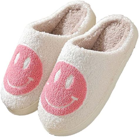 Amazon.com | FACAXEDRE Retro Smiley Face Slippers, Soft Plush Comfy Preppy Women Slippers, Smile Cushion Slides, Fluffy House Slippers for Men | Slippers Smile Face Slippers, Happy Face Slippers, Smiley Face Slippers, Fluffy Comforter, Cute Slides, Preppy Women, Indoor Outdoor Slippers, Preppy Shoes, Retro Preppy