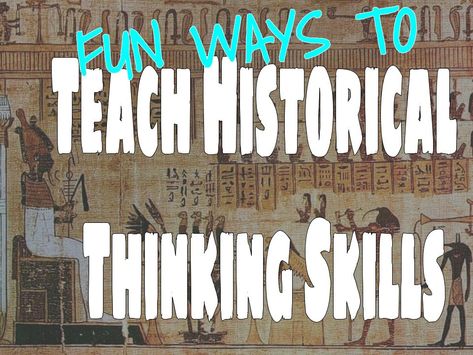 Thinking Like A Historian, High School Social Studies Classroom, Social Studies Teaching Strategies, Historical Thinking Skills, Historical Thinking, World History Classroom, History Lesson Plans, Social Studies Lesson Plans, Social Studies Education