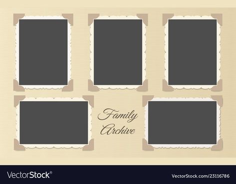 Family Album Design, Photo Album Collage, Summer Backyard Fun, Album Collage, Retro Photos, Blank Photo, Album Frames, Family Photo Frames, Illustrations Design