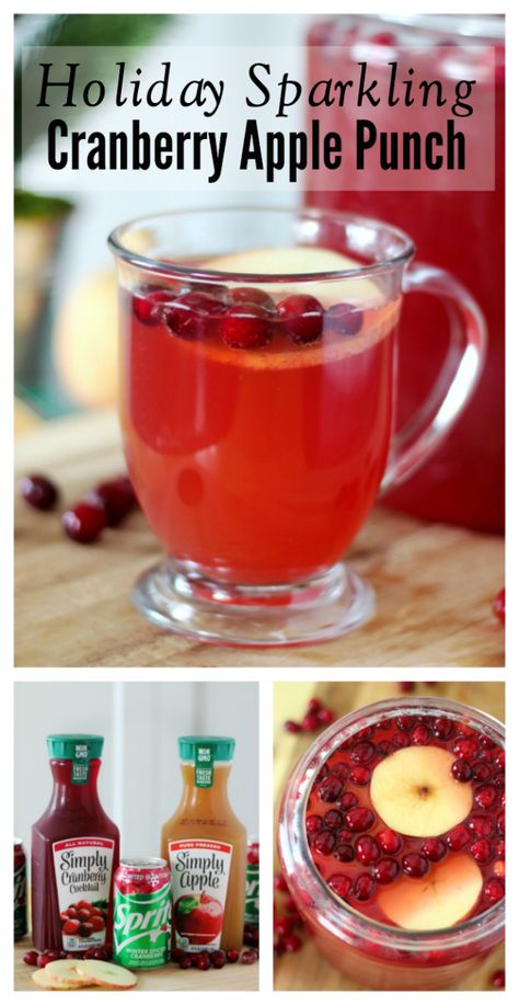 Punch Using Apple Juice, Apple Juice Punch Non Alcoholic, Apple Juice Punch, Thanksgiving Punch Non Alcoholic, Refresher Drinks, Donut Business, Cranberry Apple Juice, Warm Holiday Drinks, Apple Punch