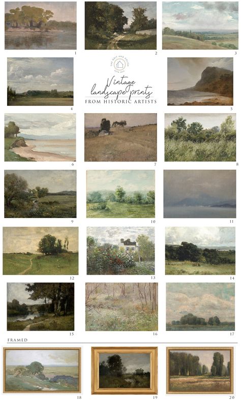 Some of my Favorite Landscape Art Prints — The Grit and Polish Print Off Wall Art, Landscape Art Gallery Wall, Vintage Landscape Prints, Free Vintage Art Prints, Free Printable Wall Art Vintage, Gallery Wall Landscape, Landscape Gallery Wall, North Prints, Modern Landscape Art