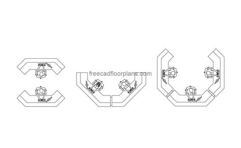 Reception Desk - Free CAD Drawings Reception Desk Plans, Reception Floor Plan, Modern Office Lobby, Unique Reception Desks, Pool Houses Plans, House Plans Design, Floor Plans House, One Storey House, Kitchen Base Cabinets