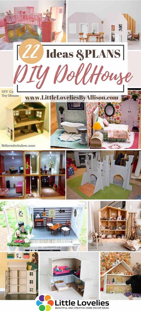 Best-DIY-DollHouse Build Barbie House Diy Dollhouse, Diy Mini Doll House Ideas, Doll Houses Diy Plans, Doll House Cardboard Diy, Build Miniature House, Dollhouse Building Plans, Building A Barbie Doll House, Diy Tiny Doll House, How To Build Dollhouse