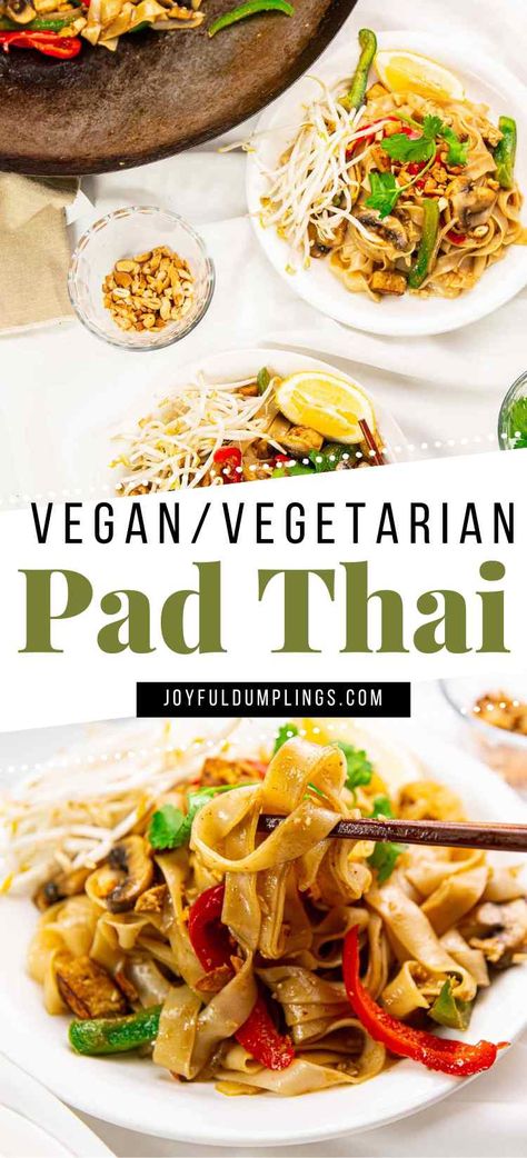 vegan pad thai Tofu Pad Thai Recipe Easy, Pad Thai Recipe Vegetarian, Pad Thai Tofu, Vegetarian Pad Thai Sauce, Pad Thai Recipe Easy, Vegan Pad Thai Sauce, Pad Thai With Tofu, Pad Thai Noodles Vegetarian, Easy Vegan Pad Thai