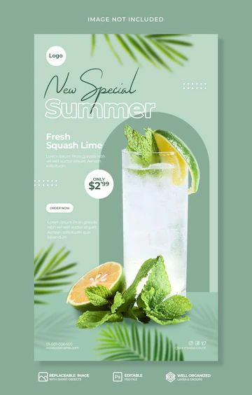 Drink Banner Design Ideas, Drink Promotion Design, Summer Promotion Design, Menu Drink Design, Drink Menu Design Template, Special Menu Design, Drink Logo Design Ideas, Drink Poster Design Ideas, Drink Menu Design Ideas