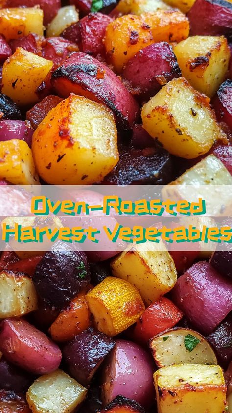 Savor the flavors of fall with this Harvest Oven-Roasted Vegetables recipe. Perfect for a cozy dinner or holiday feast. 

#fallrecipes #harvestvegetables #autumnflavors Harvest Roasted Vegetables, Roasting Vegetables In Oven Recipes, Roasted Vegetables Oven Thanksgiving, Roasted Harvest Vegetables, Toasted Root Vegetables, Oven Roasted Fall Vegetables, Fall Harvest Side Dish, Roasted Vegetables In Oven, Roasted Vegetables For A Crowd