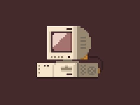 Your Personal Computer by Josep Andrians on Dribbble Computer Pixel Gif, 8 Bit Illustration, 8 Bit Design, Pixel Computer Aesthetic, Phone Pixel Art, Pixelated Illustration, Computer Pixel Art, Pixel Art Person, 16 Bit Art