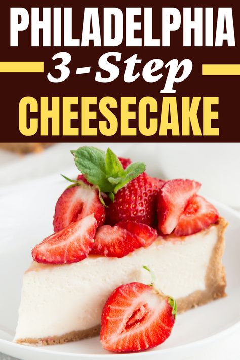 Cheesecake Recipes Easy Philadelphia 2 Packages, Cheesecake With Ready Made Crust, Cheesecake Recipes Easy 4 Ingredients, 3 Step Cheesecake Philadelphia, Philly 3 Step Cheesecake, Philidaphda Cheesecake, Kraft Cheesecake Recipes Philadelphia, Philly Cheesecake Recipes, Easy Philadelphia Cheesecake