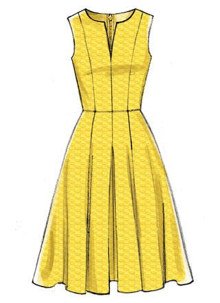 Princess Seam Dress, Dress Design Drawing, Vogue Dress, Fashion Drawing Dresses, Vogue Sewing, Dress Design Sketches, Vogue Sewing Patterns, Vogue Pattern, Dress Sketches