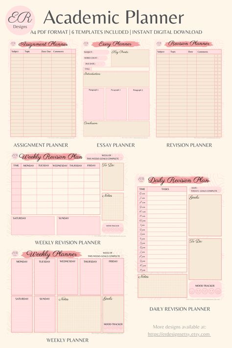 Digital/Printable Academic Planner - Ice Cream | Weekly Printable Planner By   productivityplanner #plannergrГЎtis #planner2024©. Daily Planner Ideas Student, Free Planner Templates Goodnotes, Study Planner Printable Free Student, Aesthetic Study Planner Template, Student Daily Planner Template, Study Plan Aesthetic, Weekly Study Planner Template, Study Weekly Planner, Checklist Template Aesthetic