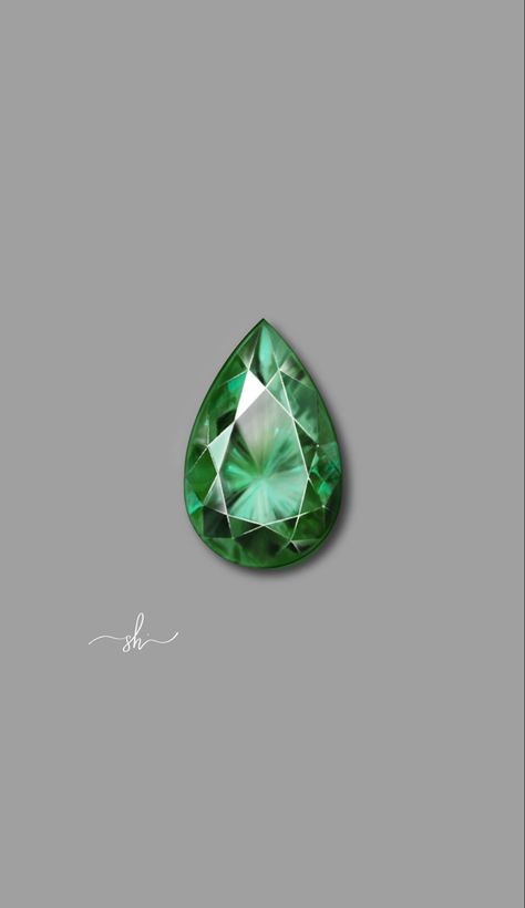 Emerald Drawing Gem, Corel Draw Jewellery Design, Gem Stone Painting, Gem Stone Drawing, Emerald Illustration, Emerald Drawing, Precious Stones Illustration, Gemstone Rendering, Gemstone Drawing