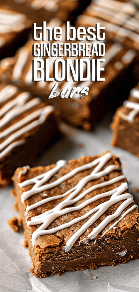 Gingerbread Blondies [40 Minutes] – Chasety Gingerbread Brownies With Eggnog Icing, Holiday Blondies Recipe, Ginger Bars Recipes, Gingerbread Blondies Recipe, Chewy Gingerbread Bars, Ginger Bread Bars, Gingerbread Bars Recipe, Gingerbread Brownies Recipe, Ginger Blondies