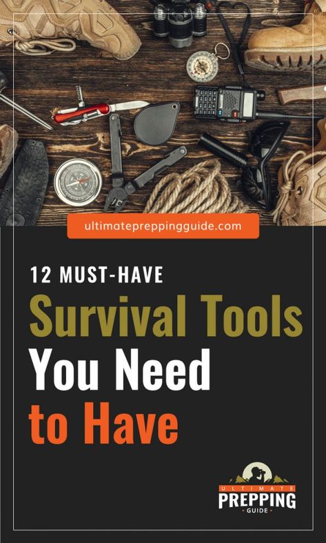 If you are a beginner at prepping and survivalism, it is important to know which survival tools will help you the most especially when you are on a budget. Here are 12 of the most useful survival tools that will help you survive when SHTF.| Discover more about survival prepping at ultimatepreppingguide.com #survivalskills #survivalgear #survivalkit #preppingdoomsday #preppingforbeginners #preppingskills #preppingideas Shtf Survival, Survival Equipment, Survival Techniques, Bug Out Bag, Survival Food, Wilderness Survival, Survival Tools, Survival Prepping, Outdoor Survival