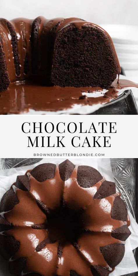 Milk Cake Recipe, Chocolate Butter Cake, Milk Chocolate Cake, Hot Milk Cake, Milk Chocolate Recipes, Desserts With Chocolate Chips, Milk Dessert, Butter Cake Recipe, Chocolate Bundt Cake