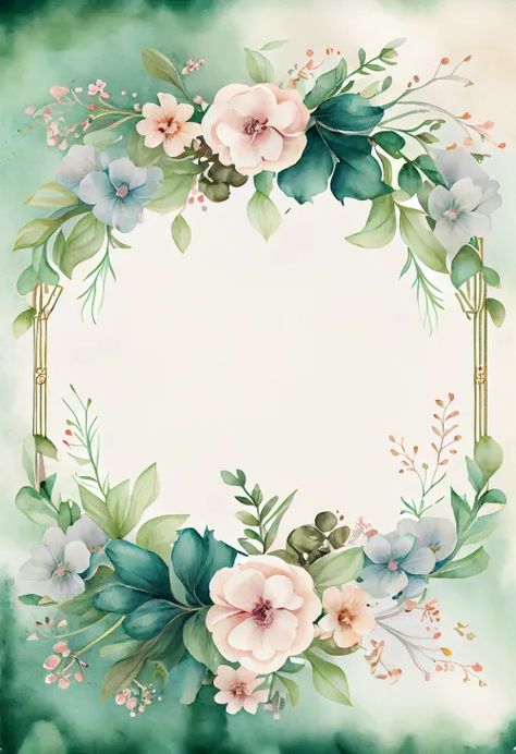 Free Watercolor Flower Frame Image Free Watercolor Flowers, Floral Cards Design, Flower Graphic Design, Diy Projects For Beginners, Floral Border Design, Paper Flower Backdrop, Paper Flower Bouquet, Paper Flowers Craft, Flower Background Wallpaper