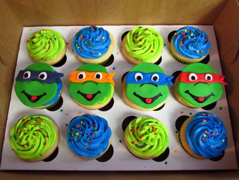 ninja turtle cupcakes | Teenage Mutant Ninja Turtles Cupcake Cake Ninja Turtles Birthday Cupcakes, Ninja Turtle Cupcake Ideas, Ninja Turtle Cupcakes Diy, Ninja Turtle Birthday Cupcakes, Tmnt Cupcakes Ideas, Ninja Turtles Cupcakes Ideas, Ninja Turtle Cupcake Cake, Teenage Mutant Ninja Turtle Cupcakes, Ninja Turtle Cookie Cake