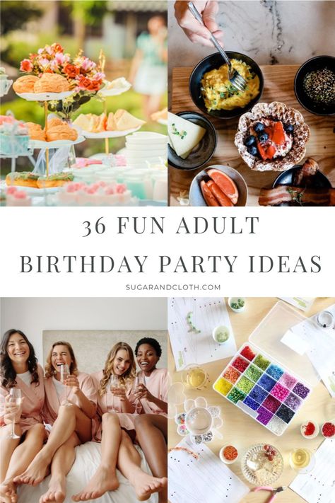 Birthday Ideas Celebration, Best Friend Birthday Celebration Ideas, Lady Birthday Party Ideas, Birthday Party For Adults Woman, Monthly Party Ideas, Party Themed Ideas For Adults, 29th Birthday Ideas For Her Parties, Girl Party Ideas Women, Unique Party Ideas For Adults