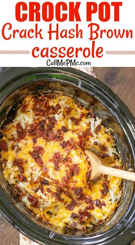 Crockpot Hashbrowns, Burger Vegetarian, Easy Hashbrowns, Breakfast Crockpot Recipes, Hashbrown Casserole, Easy Crockpot Dinners, Crockpot Breakfast, Comfort Food Recipes Dinners, Mood Food