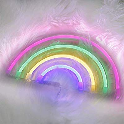 Cute Rainbow Neon Sign LED Rainbow Light for Dorm Decor USB 3-AA Battery Powered Rainbow Decor Neon Lamps Wall Decor for Girls Bedroom Christmas Birthday Party Living Room as Kids Gift Rainbow Night Light, Led Rainbow, Rainbow Decor, Bedroom Christmas, Neon Lamp, Wall Decor Lights, Christmas Birthday Party, Neon Sign Bedroom, Rainbow Light