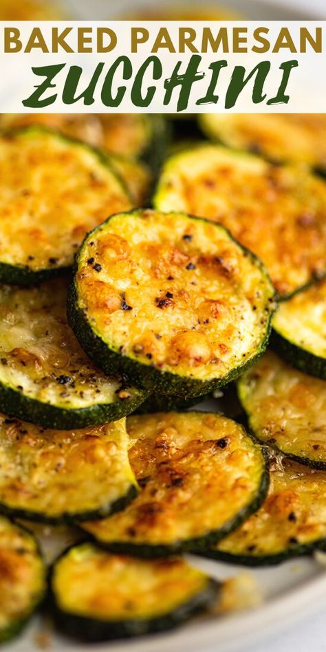 Roasted Parmesan Zucchini, Baked Parmesan Zucchini, Zucchini Recipes Baked, Zucchini Side Dishes, Easy Zucchini Recipes, Roasted Zucchini, Roast Zucchini, Bake Zucchini, Roasted Vegetable Recipes