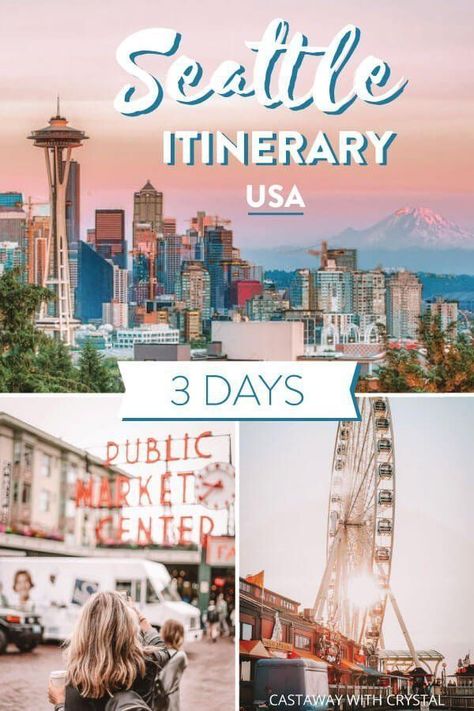 The ultimate itinerary: 3 days in Seattle, Washington. See a different side to this unique city in the USA by checking out unicorn bars at night, the gum wall, the first ever Starbucks coffee as well as Seattle bucket list items like the Space Needle, Pike Place Market, Capitol Hill, amazing skylines for locations photography + weird things to do in Seattle downtown. This Seattle itinerary comes complete with a map, day trips and awesome neighbourhoods to visit. #Seattle #USA #itinerary #CwC Usa Itinerary, Seattle Activities, Seattle Itinerary, Seattle Downtown, Seattle Travel Guide, Things To Do In Seattle, Seattle Trip, Seattle Usa, Seattle Travel