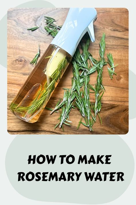 [object Object] Diy Rosemary Water For Hair, Rosemary Hair Spray, Rosemary Infused Water, Homemade Hair Growth Serum, Rosemary Water For Hair Growth, Benefits Of Rosemary, Rosemary For Hair, Hair Oil Recipe, Natural Hair Spray