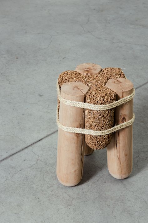 Circular Furniture, Cork Stool, Cork Design, Present Design, Cork Wood, Social Design, Festival 2023, Design Festival, Bottle Corks