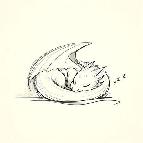 Chi Sleeping Baby Dragon #DragonArt #MythicalCreatures #FantasyArtwork #DigitalDragon #EpicFantasy #DragonLovers #FantasyIllustration #MysticalBeast #FantasyDesign #dragonborn #dragonlove #dragonart #dragonage #dragonoriginal #dragondrawing #babydragon #dragonsketch #dragonsketches #sleepingdragon #sleepingbabies Sleeping Dragon Reference, Dragon Book Tattoo Design, Dragon Sleeping Drawing, Dragon Shadow Tattoo, Dragon Embroidery Simple, Dragon Curled Up, Dragon Laying Down Drawing, Cute Dragon Sketch, Wild Animals Drawing Sketch